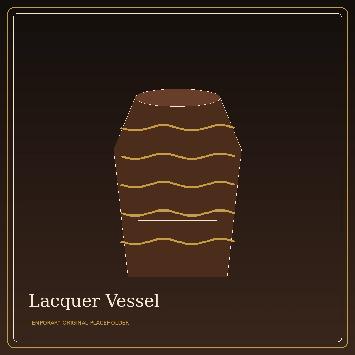 Lacquer table vessel