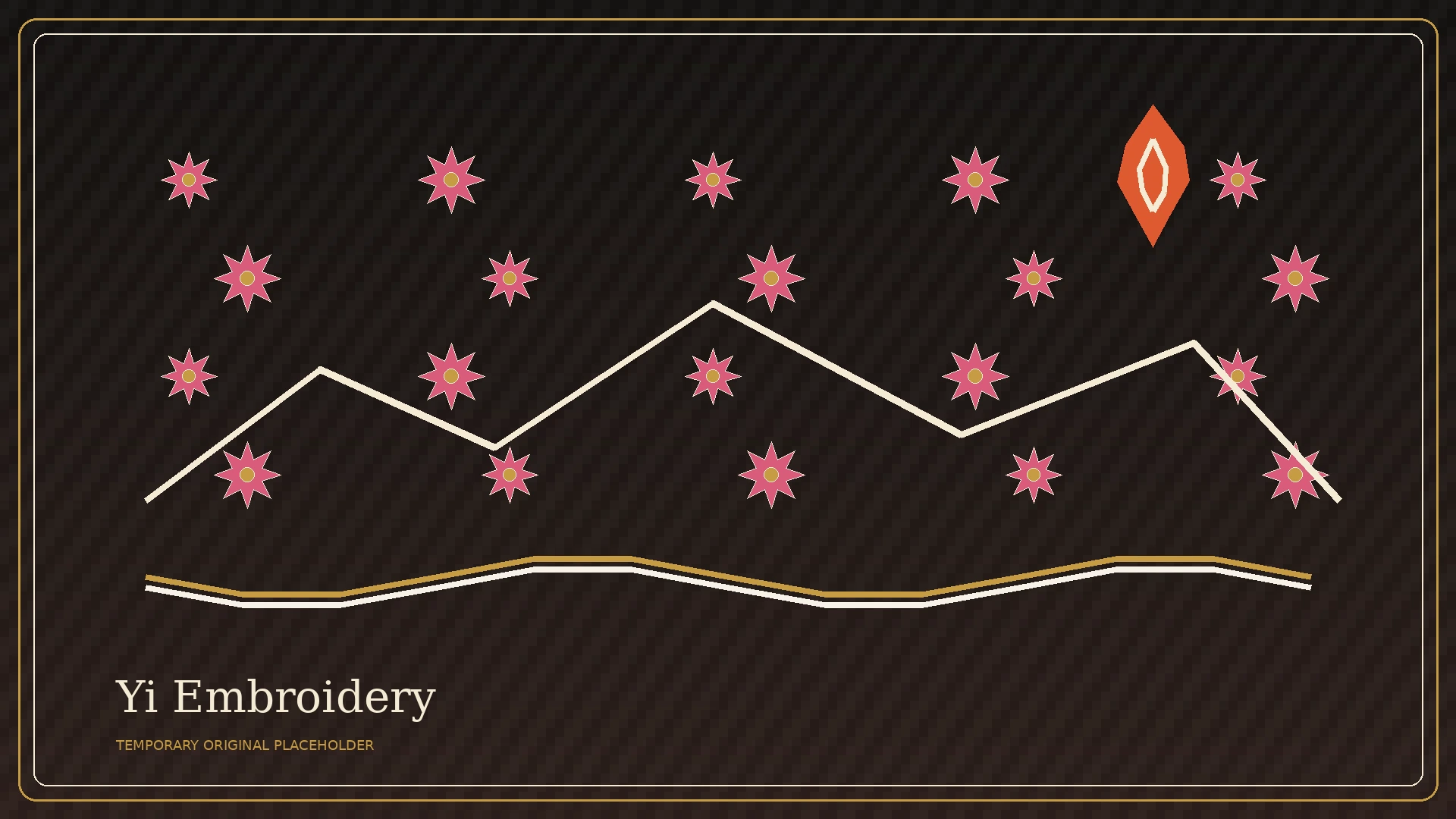 Yi embroidery, firelit colour, and objects made to stay close.